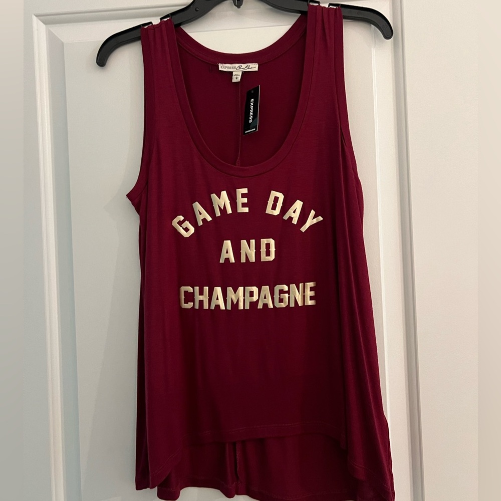 NWT Maroon Tank | “Gameday and Champagne”